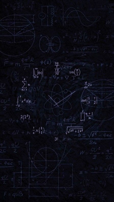 the blackboard has many calculations written on it