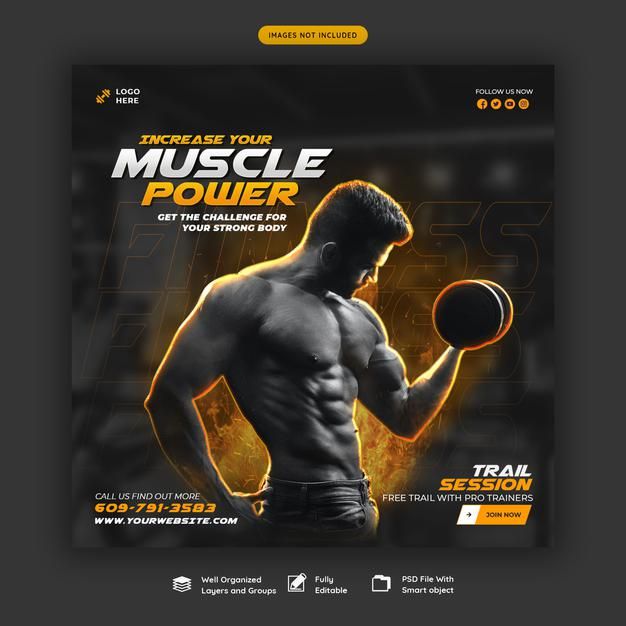 a flyer for a bodybuilding competition with a man holding a ball