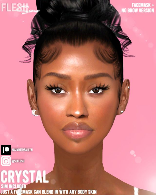 an image of a woman's face on the cover of flesh magazine, with her hair styled into a bun