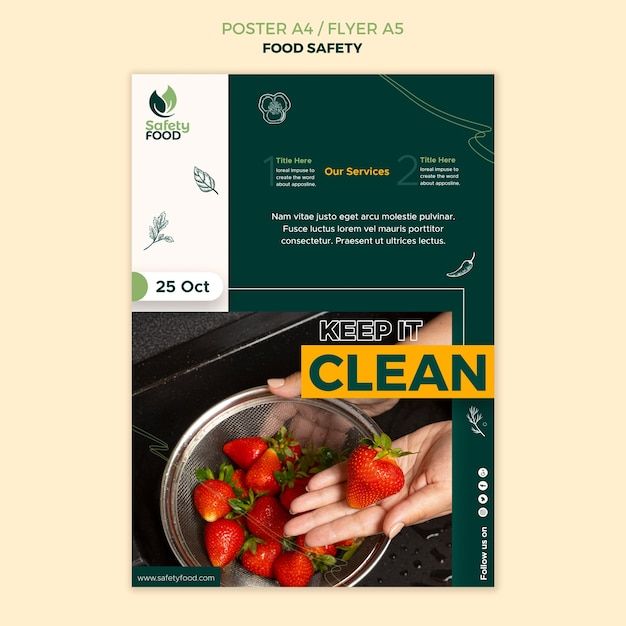 a brochure with strawberries on it and the words keep fit clean