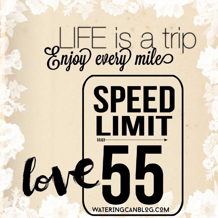 a sign that says speed limit love 55