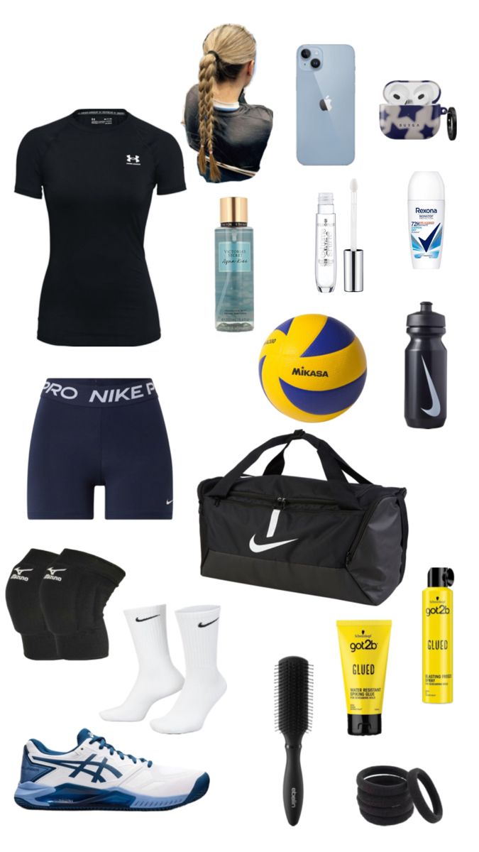 the contents of a woman's athletic outfit