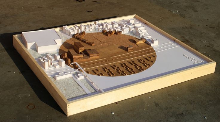 a model of a city is shown on the ground