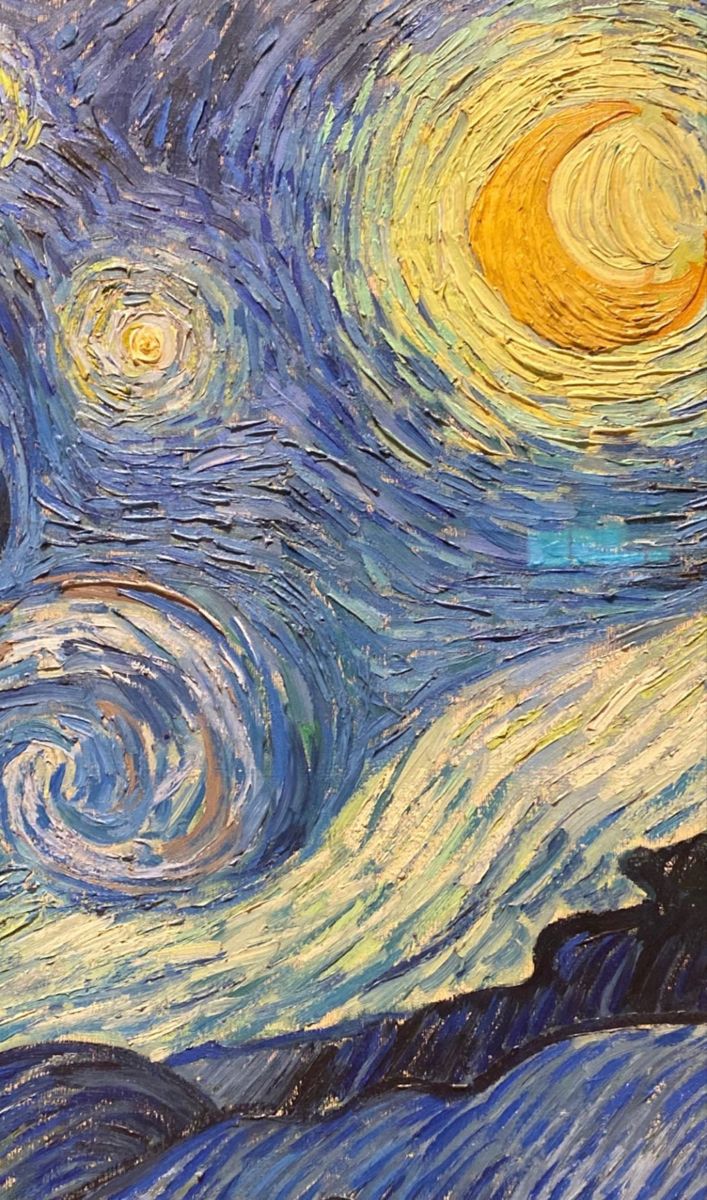 an image of the starry night painting