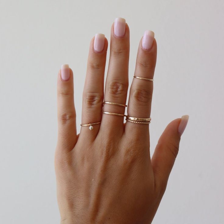 Our most simple and sweet midi ring. This delicate ring band is lightly hammered to catch the light. Unsure of your ring size? We also have ring sizers available. DETAILS Available in sizes 3-4.5Choose from 14k gold fill, sterling silver, or 14k rose gold fillHypoallergenic and waterproof Midi Ring, Midi Rings, Ring Sale, Delicate Rings, Ring Size Guide, Ring Band, Stacking Rings, Custom Rings, Rose Gold Plates