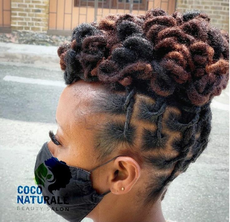 African Locs Hairstyles, Artificial Locs Styles, Artificial Dreads Styles, Mohawk Loc Styles Black Women, Artificial Dreadlocks Hairstyles, Loc Mohawk Styles, Straight Hairdos, Styled Locs, Artificial Dreadlocks