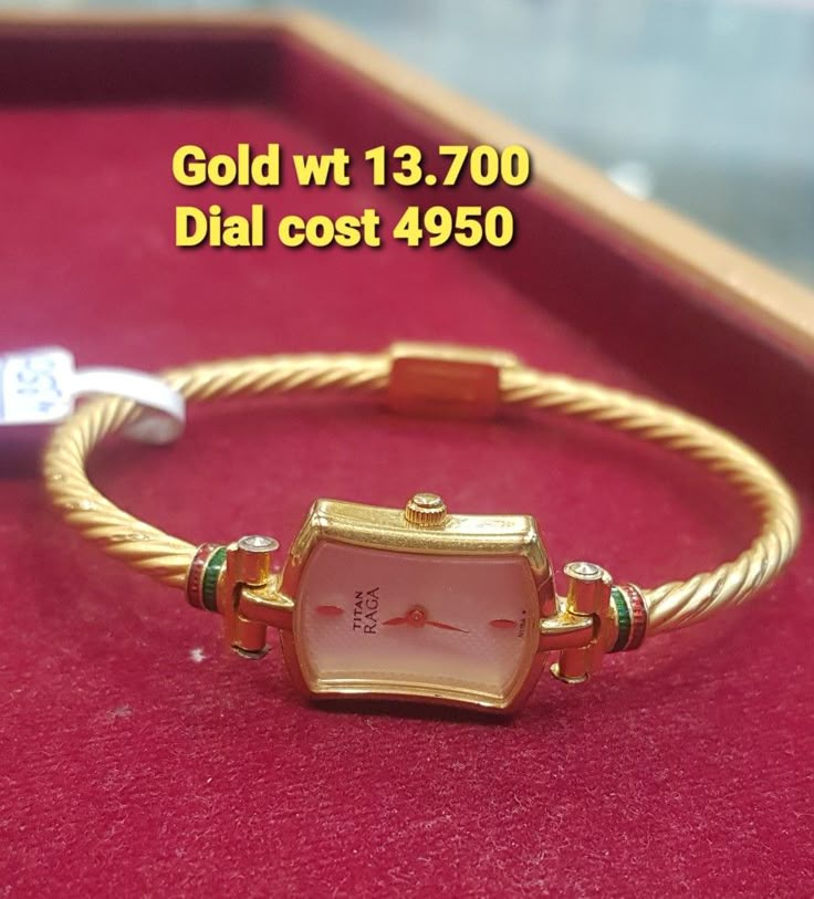 Gold Watches Women Indian, Gold Watch Design, Ladies Gold Watch, Trendy Watches Women, Aesthetic Watches, Gold Bangle Watch, Big Earrings Gold, Watches Women Simple, Timeless Watch