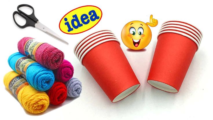 Incredible Crafts with paper cups and wool | Recycling ideas for home ...