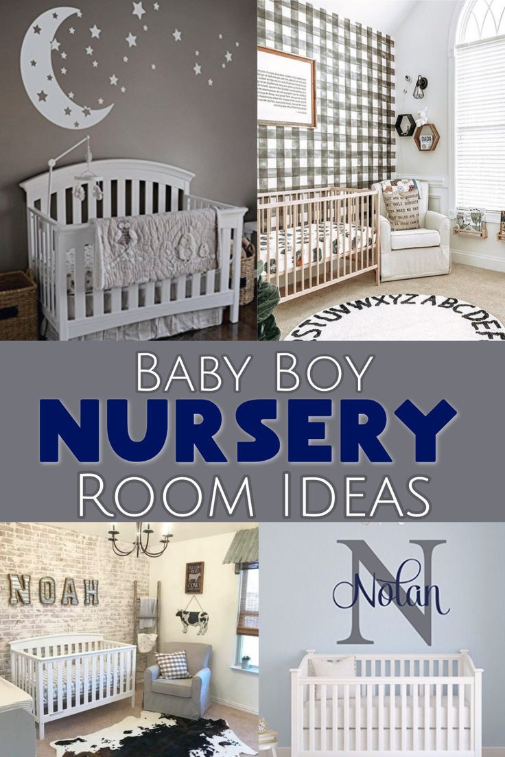 baby boy nursery room ideas including cribs, bedding and rugs with the words baby boy nursery room ideas written on them