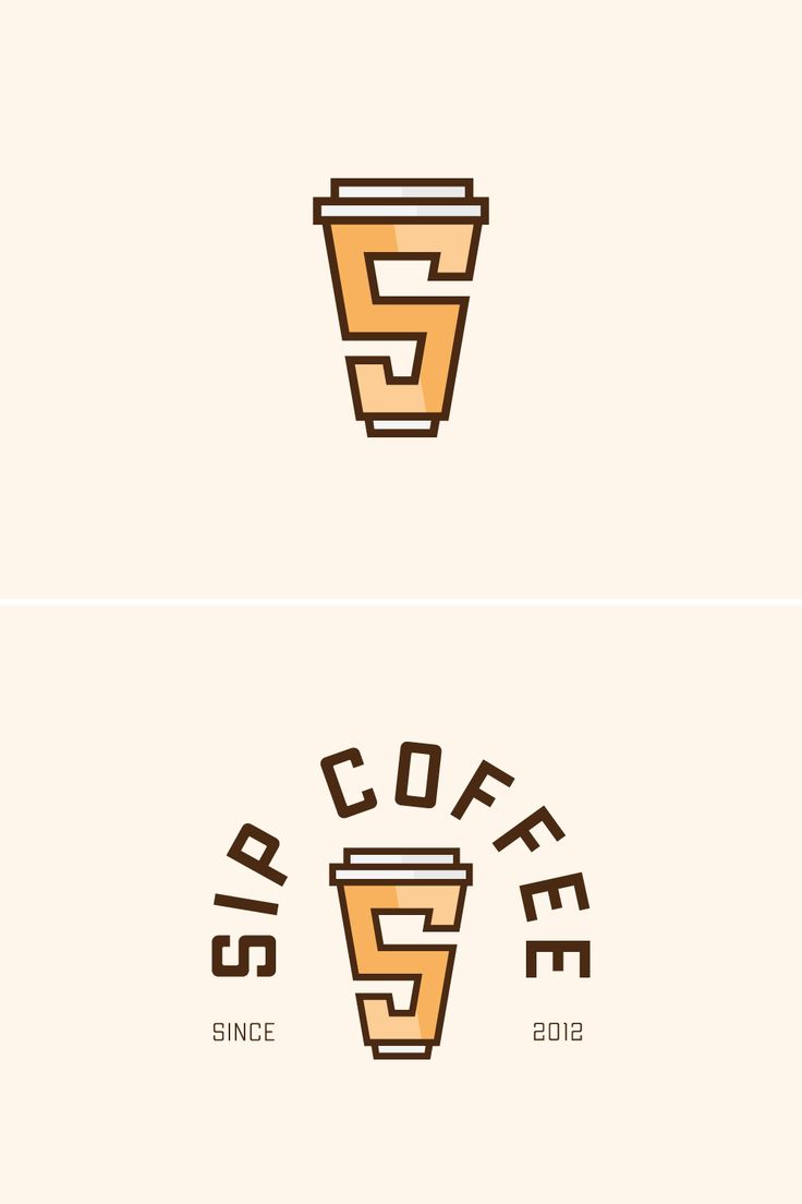 two coffee cups with different logos on them