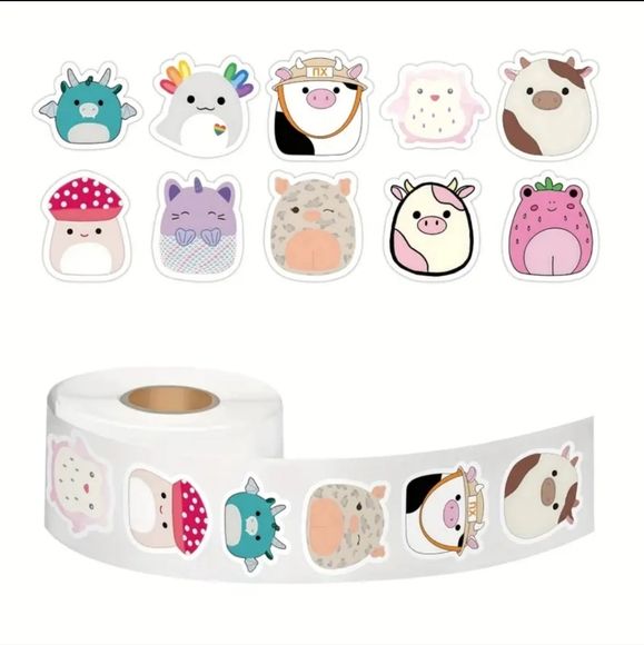 a roll of stickers with animals on them