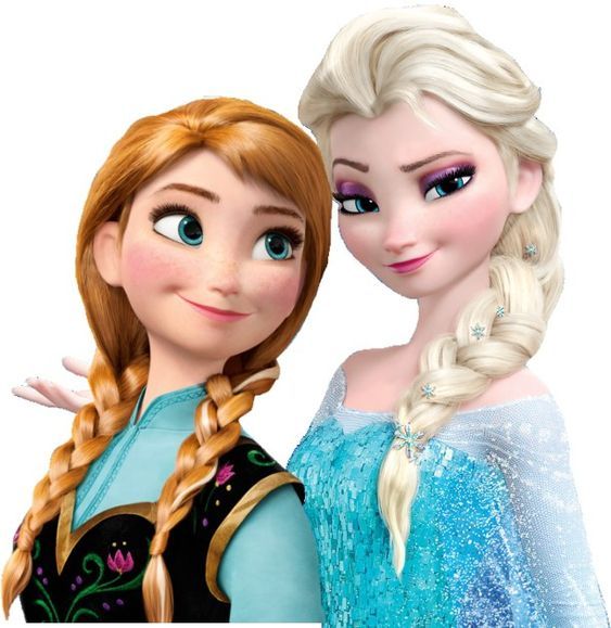 two frozen princesses standing next to each other