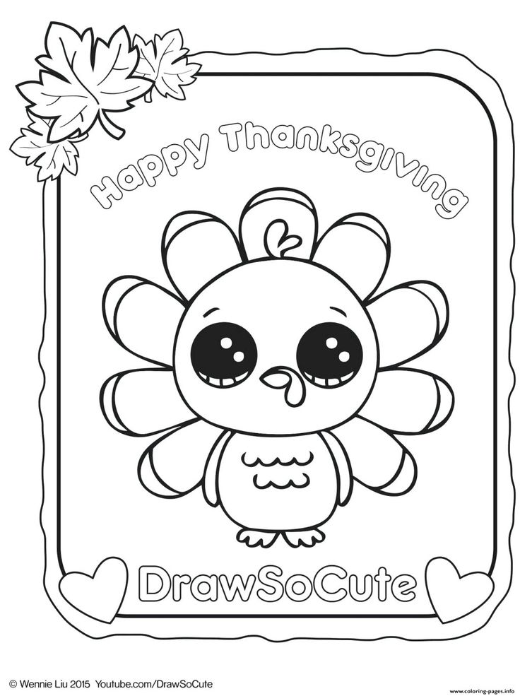 a happy thanksgiving coloring page with an owl