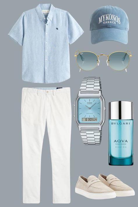 Mens Old Money, Outfit Idea For Summer, Old Money Summer, Guys Fashion Casual, Mens Smart Casual Outfits, Classy Outfits Men, Mens Casual Outfits Summer, Smart Casual Men, Mens Trendy Outfits