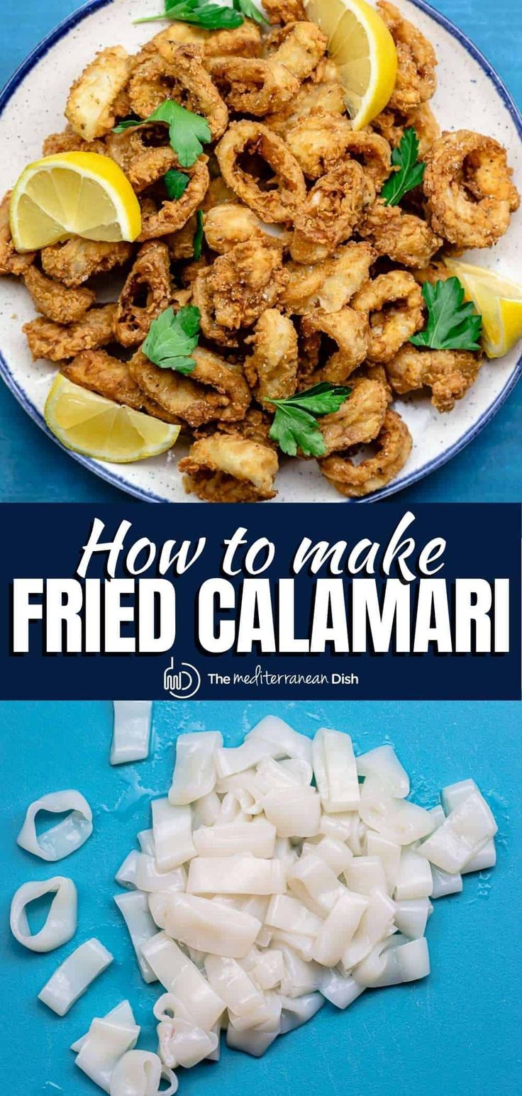 how to make fried calamari with lemons and parsley on the side