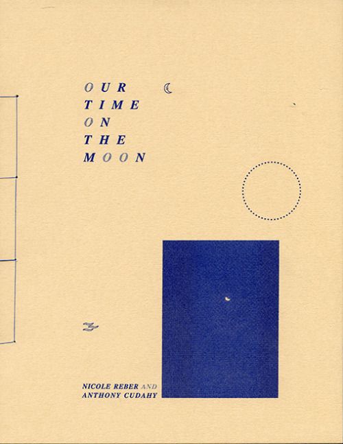 an image of a blue square with the words our time on the moon above it