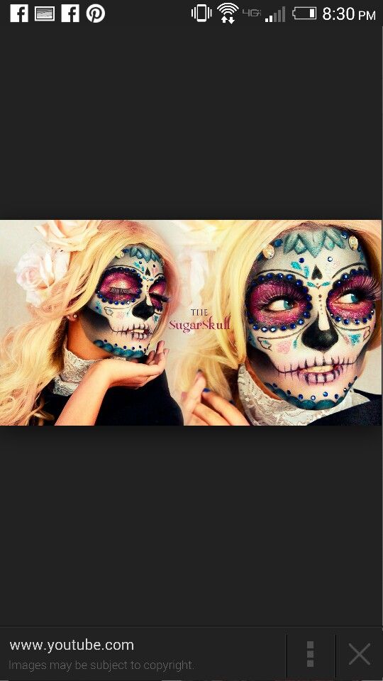 Sugat skull | Halloween makeup sugar skull, Sugar skull halloween ...