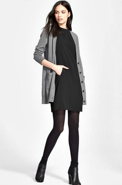 For Cold to Hot classic dress and cardigan Stylish Business Casual, Formal Clothes, Petite Dress, Casual Work Outfit, Elegante Casual, Style Watch, Cardigan Outfits, Versatile Outfits, The Great Gatsby