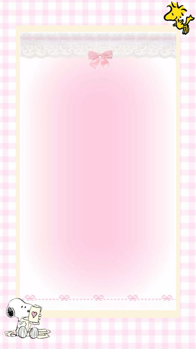 a pink and white checkered background with a dog