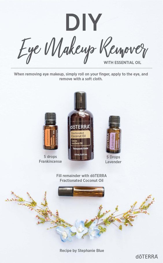 Diy Eye Makeup Remover, Coconut Oil Makeup Remover, Diy Eye Makeup, Essential Oil Beauty, Natural Makeup Remover, Doterra Recipes, Doterra Essential Oils Recipes, Doterra Oil, Essential Oils Guide