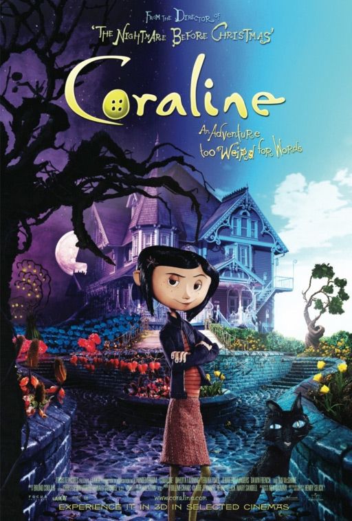 an animated character standing in front of a house with pumpkins and flowers on the ground