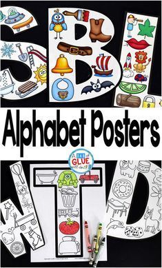 the alphabet posters are ready to be colored