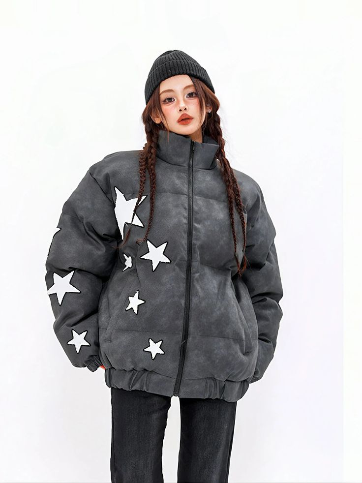 𝔇𝔢𝔱𝔞𝔦𝔩𝔰: Style: Kawaii, Anime wear, Streetwear, Material: Polyester & Cotton Made with warm and fluffy fleeced material, this oversized jacket will keep you cozy while looking effortlessly cool. The stylish star pattern adds a fun touch to your winter wardrobe, making it the perfect choice for those who want to stand out in style. Get free shipping with a purchase of over 80 $ at our store SIZE LENGTH BUST SHOULDER SLEEVEM 30 in 51 in 21 in 25 inL 30 in 51 in 21 in 25 inXL 31 in 52 in 22 Pattern Jacket, Style Kawaii, Lingerie Costume, Costume Shop, Oversized Jacket, Star Pattern, Jacket Pattern, Today Only, Tank Top Cami