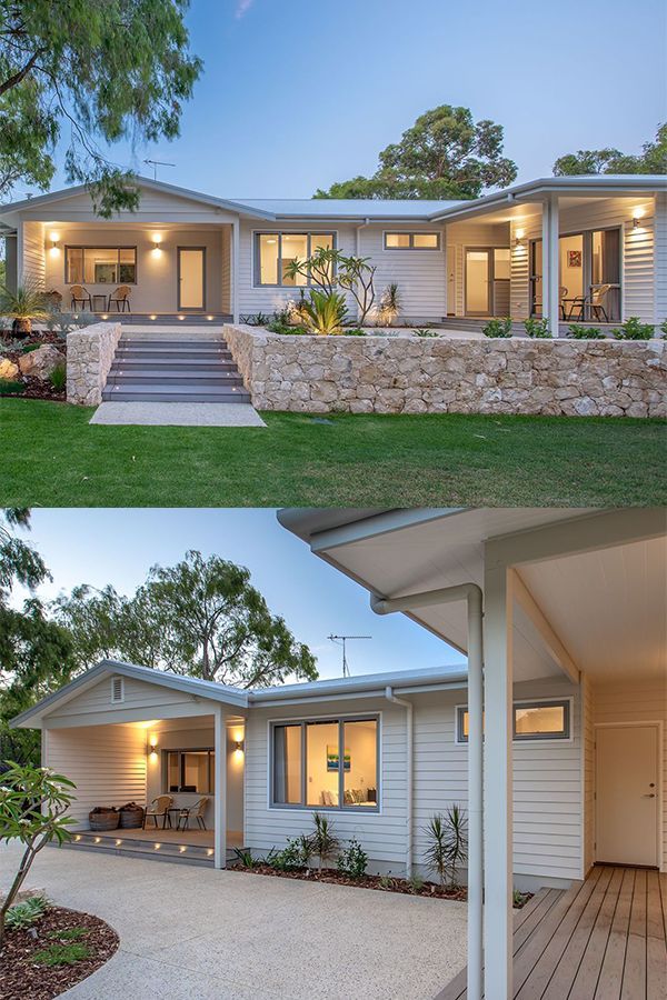 two pictures of the same house at different times