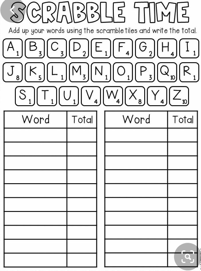 a printable worksheet for the word scramble