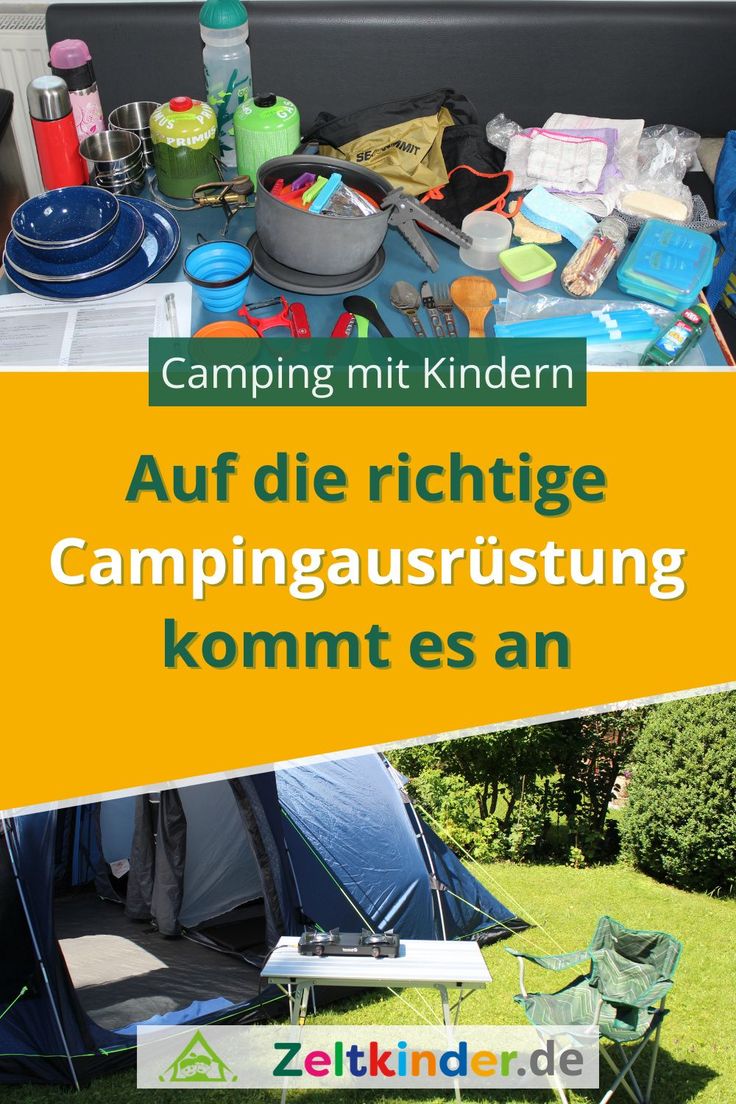 camping mit kindernn in the back yard