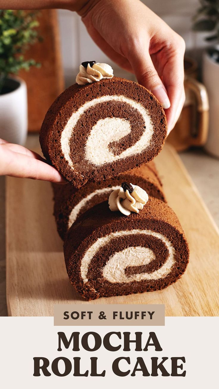 soft and fluffy mocha roll cake recipe