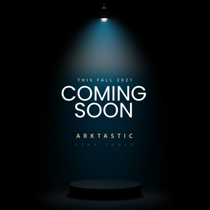 an advertisement for the upcoming show coming soon, arktasstic is standing in front of a black background