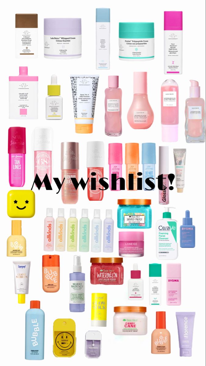 Preppy Skincare Wishlist, Preppy Lotion, Wishlist Ideas Preppy, Preppy Skincare Products, Preppy Skin Care, Wishlist Preppy, Wishlist Skincare, Sephora Wishlist, Preppy Products