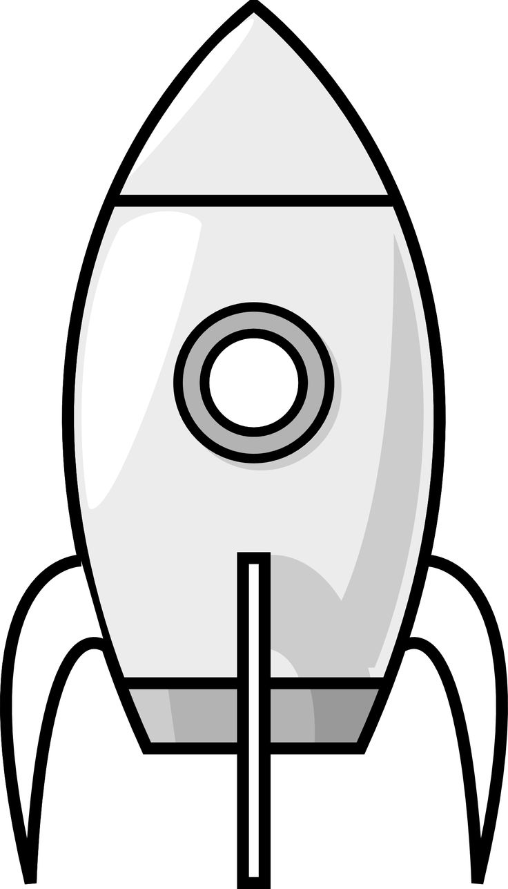 a black and white drawing of a rocket ship with wheels on it's side