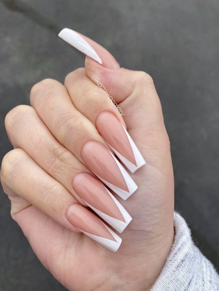 French Tip Nail Designs, French Tip Acrylic Nails, Her Nails, French Acrylic Nails, Long Acrylic Nails Coffin, Nails French, Acrylic Nails Coffin Short, Pink Acrylic Nails, Square Acrylic Nails