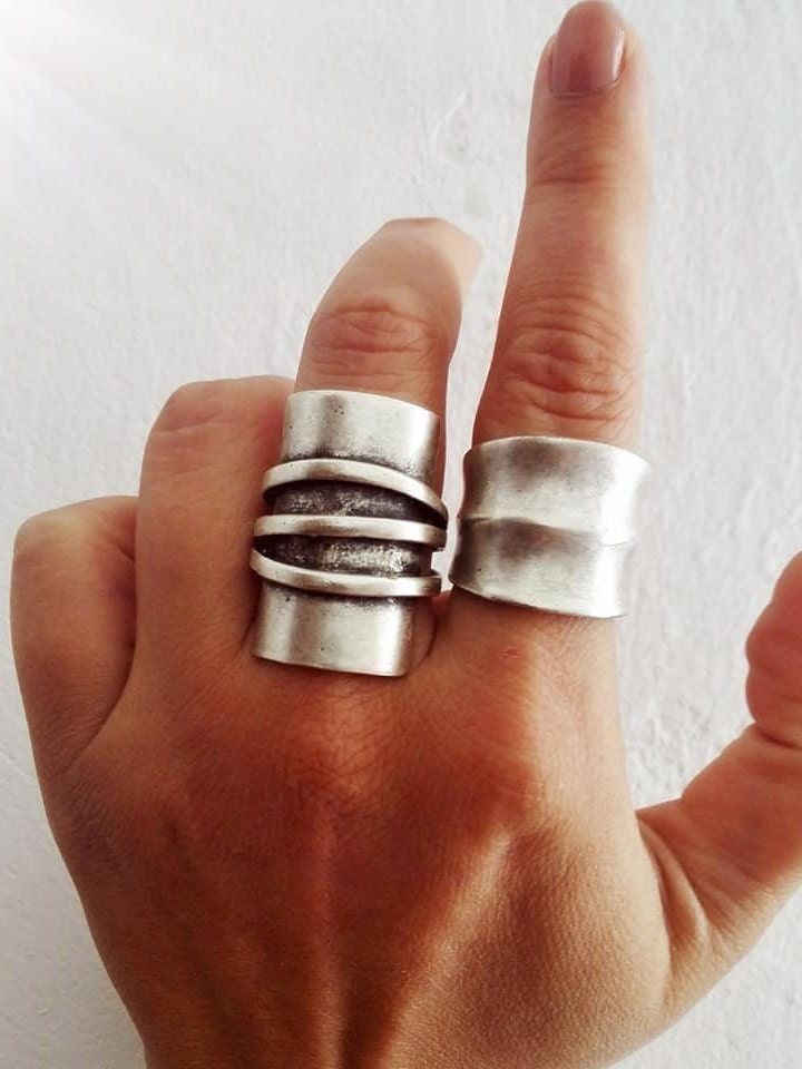 Unique Metal Rings For Festivals, Bohemian Metal Rings For Jewelry Making, Bohemian Metal Rings For Festivals, Bohemian Ring With Unique Design, Handmade Bohemian Metal Rings, Bohemian Nickel-free Metal Rings, Bohemian Rings With Unique Design, Bohemian Style Metal Jewelry, Bohemian Metal Rings With Unique Design