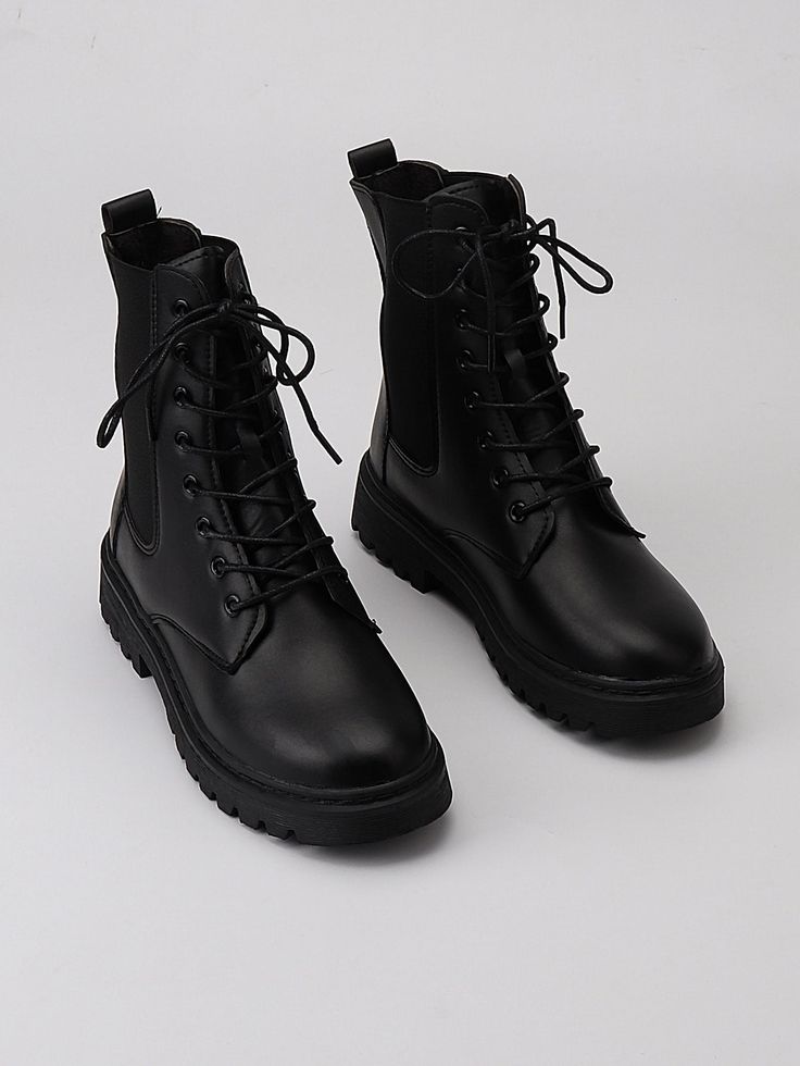 Black Cool Collar   Plain Combat Boots Embellished   Women Shoes Combat Boots For Men Long, Black Combat Boots With Pockets, Womens Black Tactical Boots, Luxury High-top Black Hiking Boots, Winter Shoes For Women Casual Black, Low Bkack Boots, Luxury Black Chelsea Boots With Heel Pull Tab, Woman Black Boots