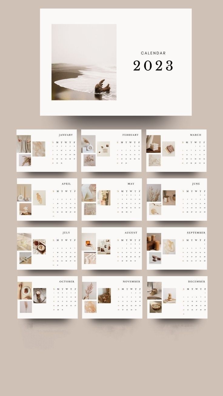 a calendar with photos on it and the text free printable calendar