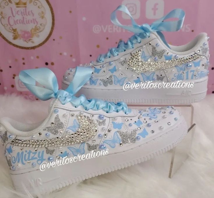 Light Blue Quince Shoes, Light Blue Quinceanera Shoes, Quince Sneakers Blue, Cinderella Quinceanera Shoes, Sweet 16 Sneakers, Blue Quinceanera Shoes, Quince Sneakers, Quince Shoes Sneakers, Quinceañera Shoes