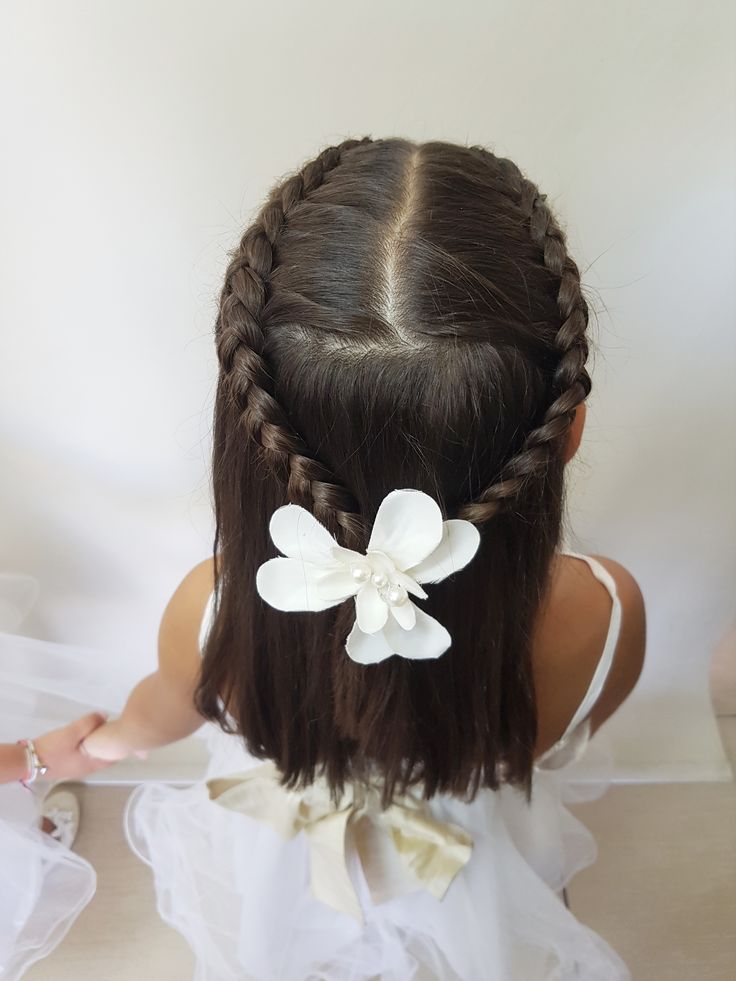 Flowergirl Wedding Hairstyles, Hairstyles For Flowergirls Hair, Flowergirls Hairstyle, Cassie Hair, Kids Hairstyles For Wedding, Kids Style Hair, Flower Girl Hair, Fairy Hair, Bow Hairstyle