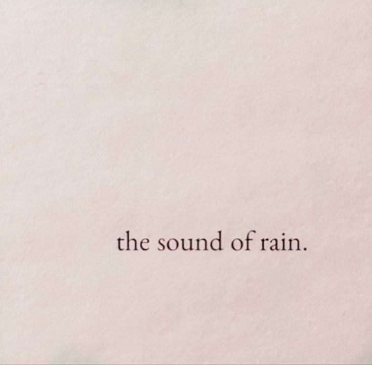 an old book with the words the sound of rain written on it