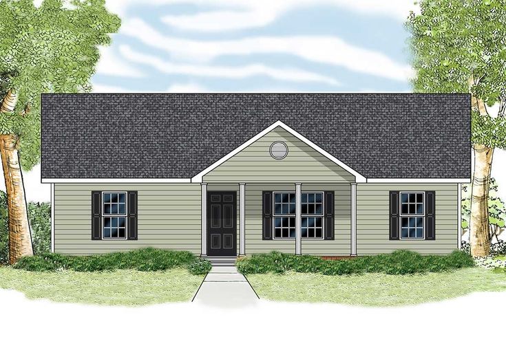 this is the front elevation of these small house plans