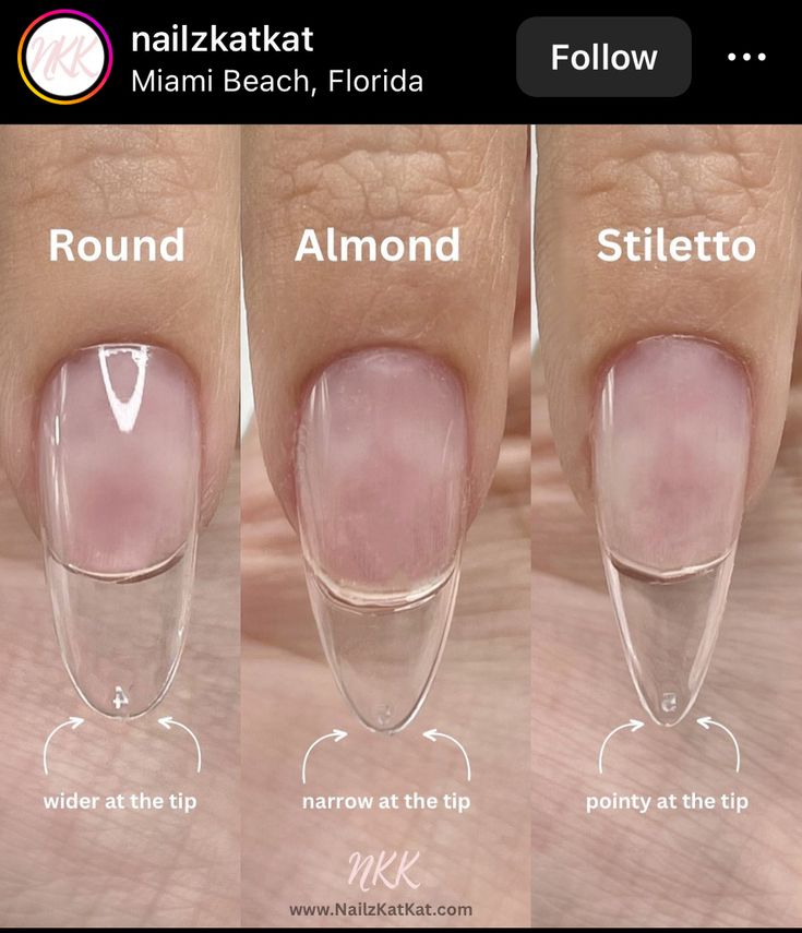 Rounded Stiletto Nails, Long Round Nails, Round Shaped Nails, Round Nail Designs, Long Almond Nails, Pointy Nails, September Nails, Almond Shape Nails, Almond Nails Designs