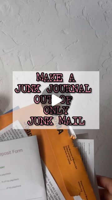 someone is holding up some mail with the words make a junk journal out of only junk mail