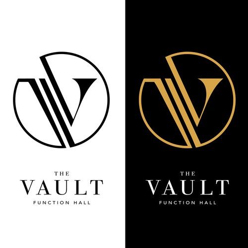 the vault function hall and function hall logo design by person for their new restaurant, which is