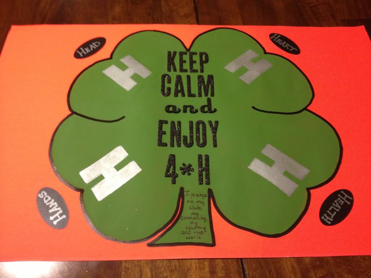 a four leaf clover with the words keep calm and enjoy 4 - h