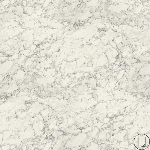 a white marble textured wallpaper with black and grey lines on the bottom right corner