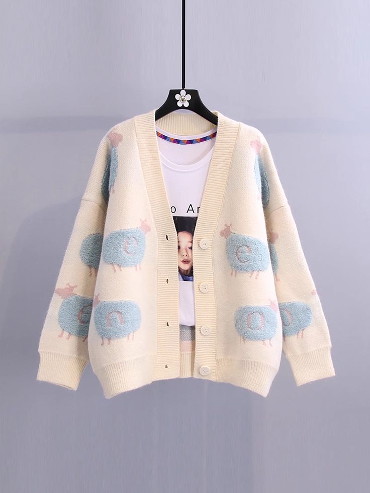 Item Code : YM678 Color : As Photo Size(cm): S,M,L,XL, 2XL The size is measured by hand, and the error of 1-3 cm is within the normal range! Affordable Blue Cute Cardigan, Cute Blue Cheap Cardigan, Affordable Kawaii Cotton Sweater, Kawaii Sweaters & Cardigans, Kidcore Sweaters & Cardigans, Lazy Style, Knitting Women Cardigan, Sling Dress, Style Sweater