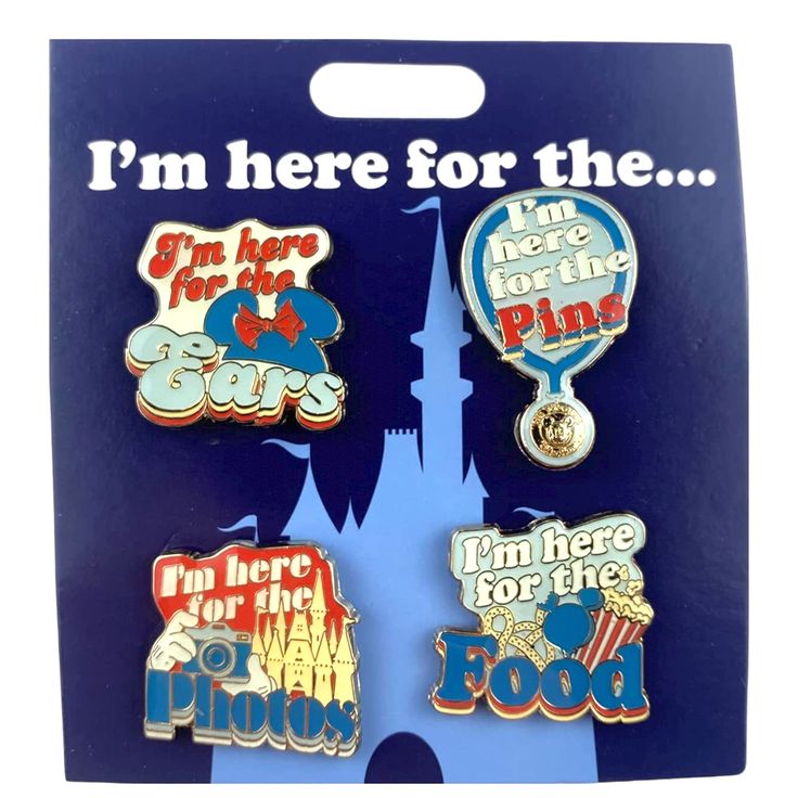 disney pin set i'm here for the pins