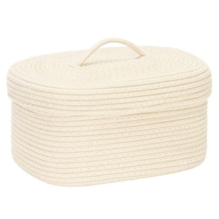 a white rope covered box on a white background